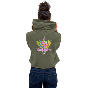 Crop Hoodie Double Sided Print